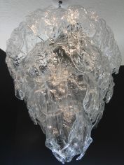 LARGE MURANO  GLASS 4 TIER CHANDELIER 1960's Mezzega