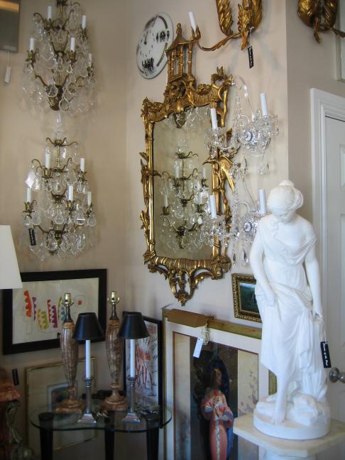 Chandeliers, Bronze Candelabras, Sconces, Fantoni, Murano, Frankart, Baccarat Crystal,Knoll, Eames Era, Rock Crystal, Mirrors, Art Work 