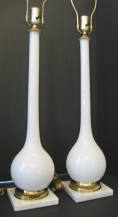 WHITE MURANO GLASS LAMPS-1960s