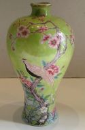 CHINESE FAMILLE ROSE MEIPING VASE-QIANLONG SEAL MARK