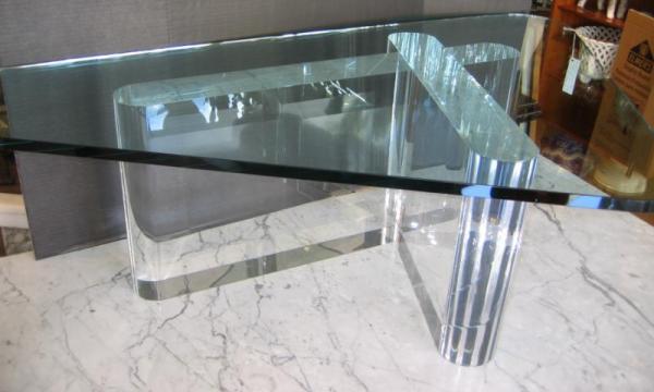 LION IN FROST SIGNED LUCITE COCKTAIL TABLE-4