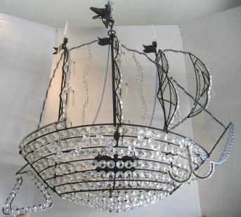 CRYSTAL BEADED SHIP-UNIQUE LARGE 33