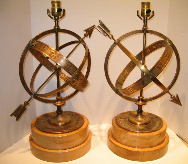 Bronze Armillary Lamps-1940's