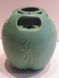 VINTAGE TECO POTTERY MATTE GREEN VASE