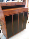Paul McCobb Tall Chest/Black Leather Inserts